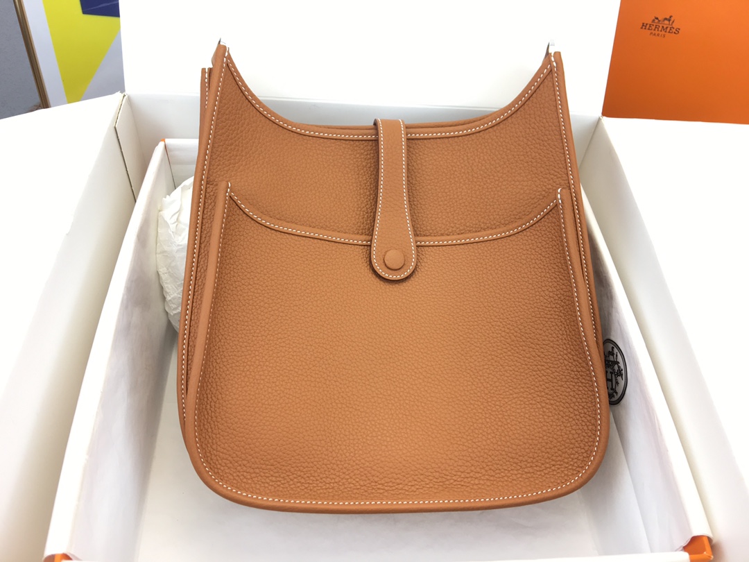 에르메스 에블린29 골드브라운 은장 끌레망스 가죽